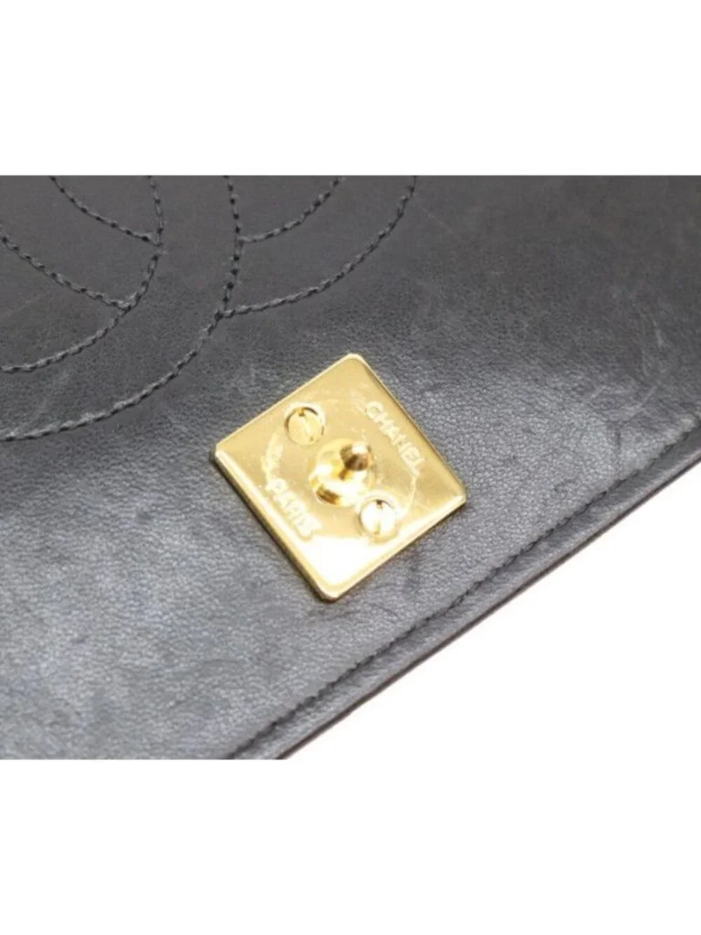 Chanel Black Lamb Full Flap Gold Push Lock Quilted 23